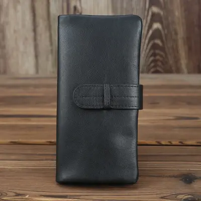 Oil Wax Genuine Leather Men's Short Wallet, Retro Multi-Card Cowhide - 3