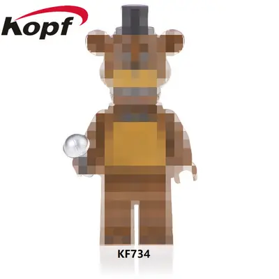 KF6071 WM6170 V1005 Yapı Blok Ayı Figürü Mini Figür Seti - 8
