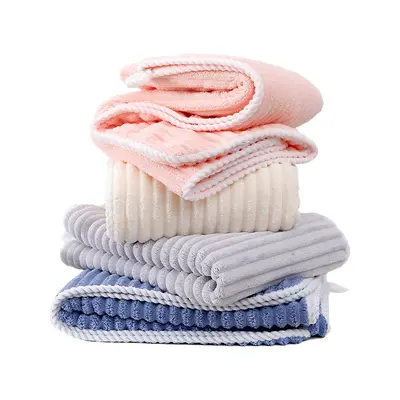 Sınır ötesi yeni yumuşak şeker çubuğu havlusu kalınlaştırılmış banyo havlusu ev tipi yüz havlusu yetişkin emici temu toptan
