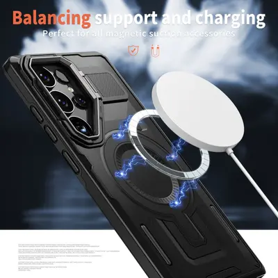 Magnetic Stand Shockproof Protective Case for Samsung S25 Ultra