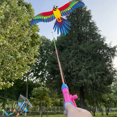 Hand-Held Reel Eagle Kite for Children, Easy to Fly in Light Breeze