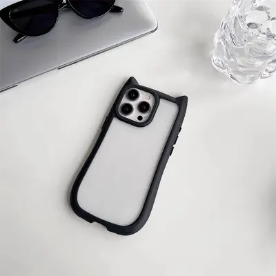 Apple 15, iPhone 14 Pro, 13 Pro ve 12 için uygun, şeffaf, kedi kulaklı, kişiselleştirilmiş, yaratıcı ve niş telefon kılıfı - 5