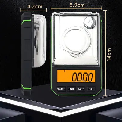 Hassas dijital terazi küçük cep mini terazi miligram terazi hassasiyeti 50g/0.001 gram dijital terazi tartım cihazı