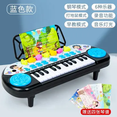 儿童益智早教入门级多功能电子琴仿真琴键男孩女孩初学者音乐玩具