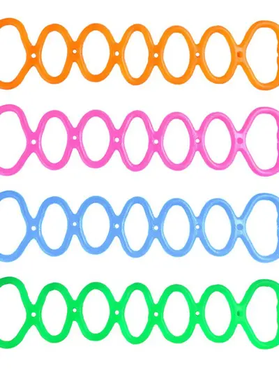 7-Hole Resistance Band, Yoga Assist Strap, Silicone - 6