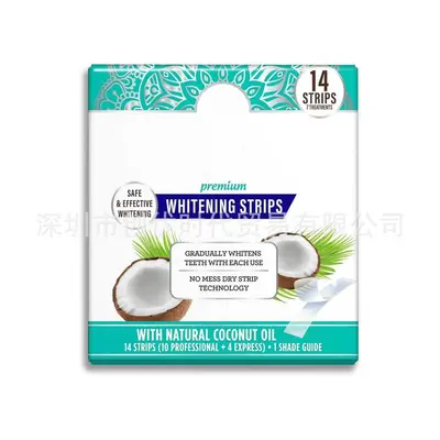 Coconut Oil Mint Teeth Whitening Strips, 14 Pieces - 7