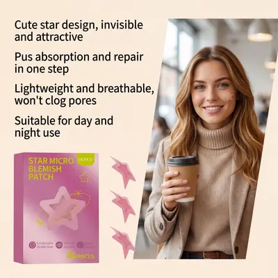 OUHOE Star-Design Micro Acne Patches, Thin Daily Facial Care Patches