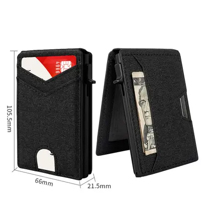 Carbon Fiber Men's Wallet, Multi-Card Slots, RFID Protection, Aluminum Alloy Card Holder - 11