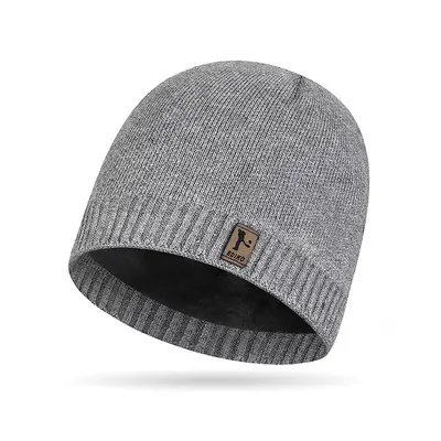 Korean-Style Knitted Wool Beanie, Fleece-Lined Winter Hat
