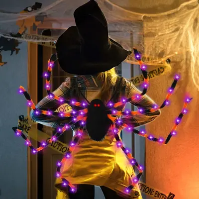 Halloween Spider Backpack with Nine LED Modes - 3