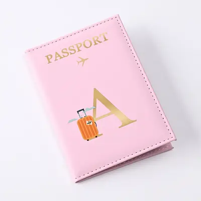现货批发字母设计皮革护照套pu皮质护照夹passport护照包