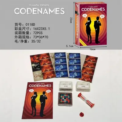 Aktionscode-Brettspiel, englische und russische Version, Paar-Partyspiel