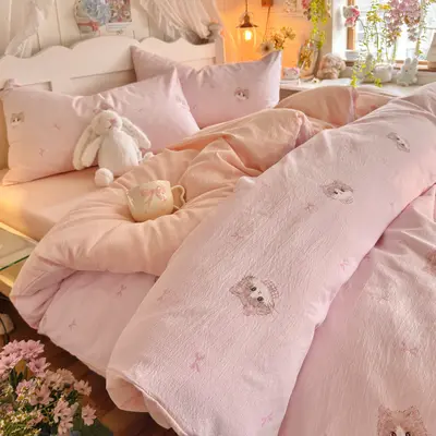 Class A Ultra-Soft Double-Layer Gauze Four-Piece Bedding Set - 13