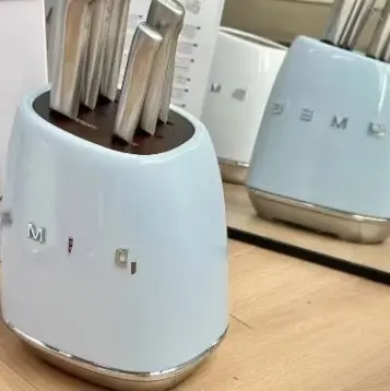 SMEG paslanmaz çelik 7 parçalı bıçak seti, 304 çelik - 9