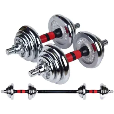 Electroplated dumbbell barbell set, 10-50 kg pure iron