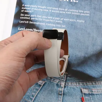 Google Fitbit Air için Deri Manyetik Kordon Yumuşak ve Rahat