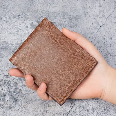 Men's Leather Wallet, Multi-Card Slots, Retro Style, Large Capacity with Coin Pocket - 9