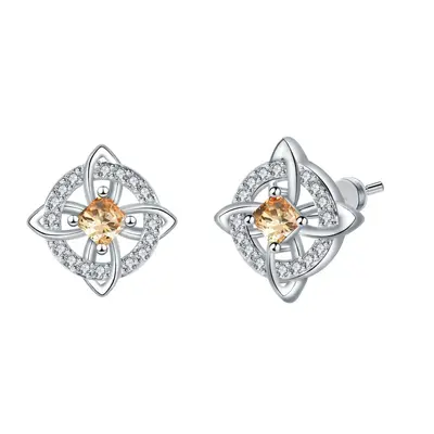 Grenzüberschreitende S925-Sterlingsilber-Keltische Knoten-Ohrstecker für Frauen, modische hochwertige Ohrringe mit Zirkonia, einzigartige persönliche Ohrringkollektion - 9