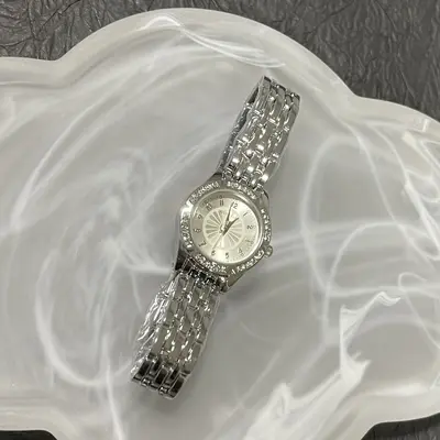 Damen-Quarzuhr, Stahlband, Strass-Zifferblatt - 7