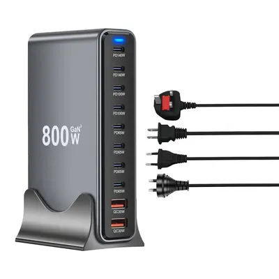 Sınır Ötesi Bestseller 800W Nitrid Galyum Süper Hızlı Şarj Cihazı Telefon Bilgisayar Çok Fonksiyonlu Şarj Aleti USB Masaüstü Şarj İstasyonu