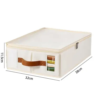 Foldable Quilt Storage Box, 4-Piece Bedding Set Storage - 7
