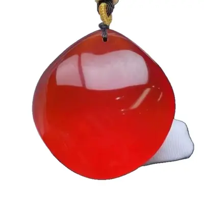 Qingyu stone pendant fish bone hand polished - 6