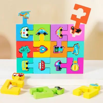 Cross-border Tetris Building Blocks Boys Girls Children Intelligence Brain Development Kids Toys Puzzle Matching