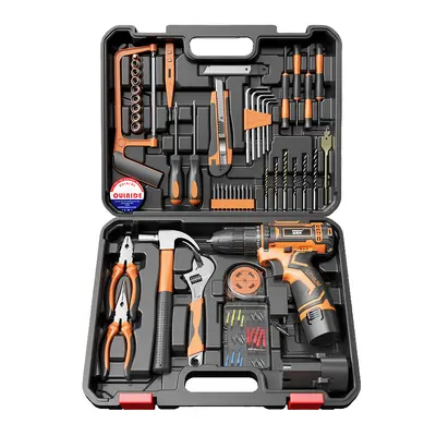 电钻工具箱家用工具套装多功能五金电工维修组合车载电钻收纳全套