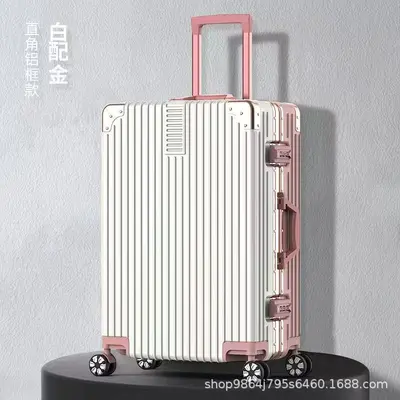 Aluminum Frame Student Suitcase, Universal Wheels, Combination Lock - 7