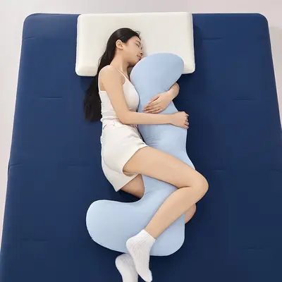 Women's Leg Pillow for Side Sleeping, Long Body Pillow - 7