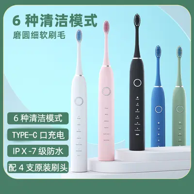 Rechargeable Soft-Bristle Automatic Electric Toothbrush and Water Flosser Set, Couple Styl