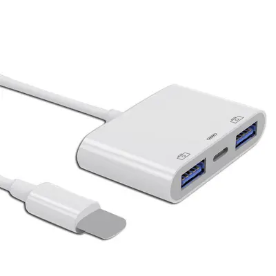 Apple OTG adaptörü için uygundur, çift USB3.0 + yıldırım dişi - üçü bir arada adaptör kablosu canlı yayın No. 1