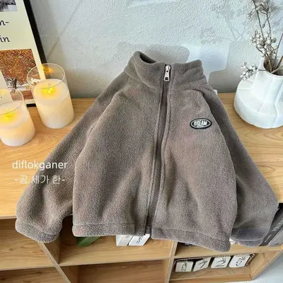 Kinder-Set: weiche warme Hose für Mädchen, Doppelseiten-Plüschpullover und Reißverschlussj - 13