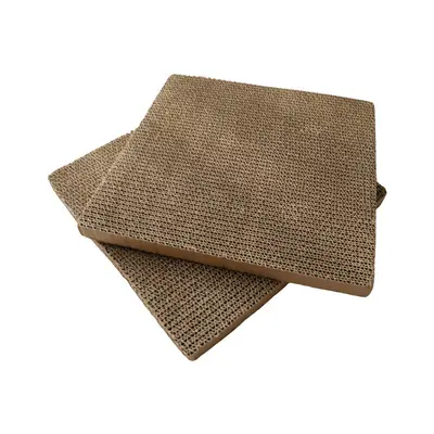 Square Corrugated Cardboard Cat Scratcher Board for Cats and Parrots - 9