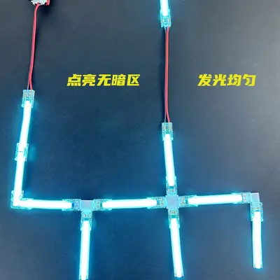 LED ışık şeridi lehimsiz konnektör 2 pinli düşük voltajlı koçan köşe alın konnektörü karanlık alan yok kristal kafa bağlantı hattı
