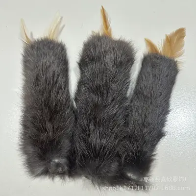 Natural Gall Fruit and Rabbit Fur Cat Toy, Silent - 10