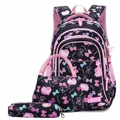 Koreanisches Schulrucksack-Set, 3-teilig, wasserdicht, extrem leicht - 3