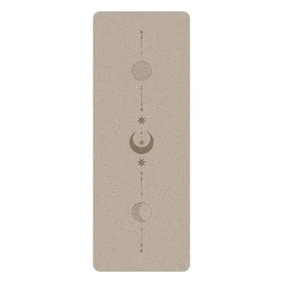 Natural Rubber Yoga Mat with PU Coir Surface, Non-Slip, 6mm - 6