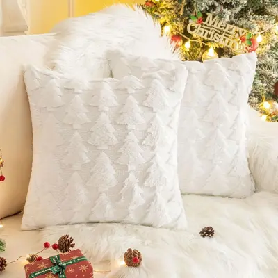Grenzüberschreitend beliebte Weihnachtsbaumkissenbezug Weihnachts-Plüsch-Festive-Heimdekoration Sofa-Kissen Kissenbezug Großhandel - 7