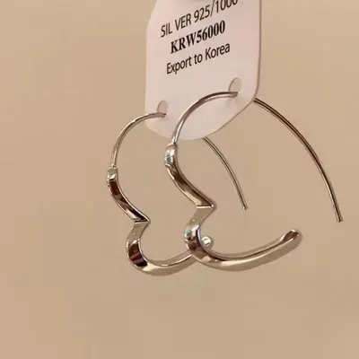 Gümüş iğne yuvarlak küpe, minimalist stil, hafif lüks, çok yönlü - 11
