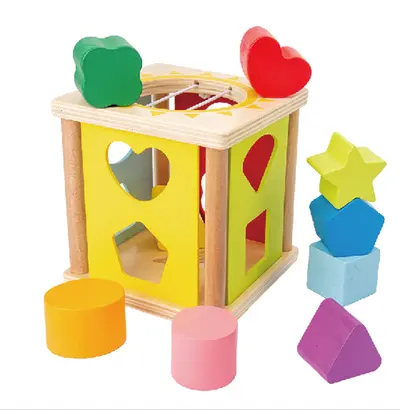 Multifunktionale Montessori-Holzintelligenzbox mit Perlenlabyrinth - 9