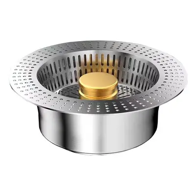 Edelstahl-Spülenfilter mit Ausziehkern und Geruchsverschluss