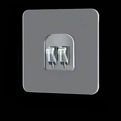 No-Drill Transparent Adhesive Bathroom Hook, Strong Hold - 11