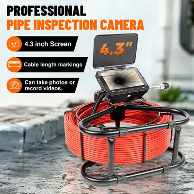 Foreign Trade Cross-border Supply Pipeline Endoscope with Measurement Markings for Photography and Recording 4.3 Inch Screen 16.5mm Small Lens
