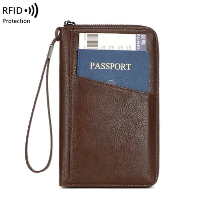 RFID pasaport cüzdanı, büyük kapasiteli, çok fonksiyonlu - 13