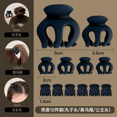 Wholesale fashion pumpkin small claw clip large bun hair clip high ponytail fixing tool princess hair small claw clip