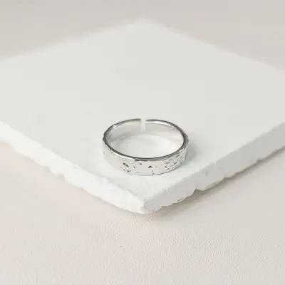 Hip-Hop Men's Index Finger Ring, Retro Open Band, Adjustable