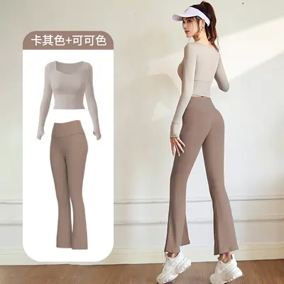 Yoga pants, high waist, fitted, breathable - 7