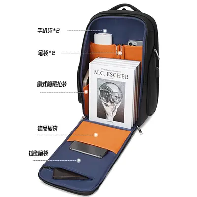 Neuer hochwertiger Business-Rucksack für Herren wasserdichter Rucksack große Kapazität Business-Reise multifunktional Passwort Diebstahlschutz Laptop-Tasche - 4