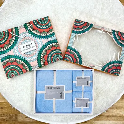 Korallenfleece-Handtuch-Set, Badetuch, 2-3-teilig, Geschenkbox - 7